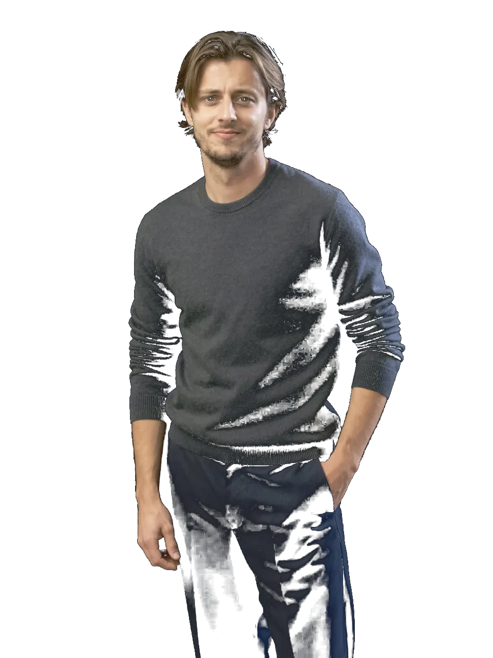Brent Bastiaens, in a grey sweater